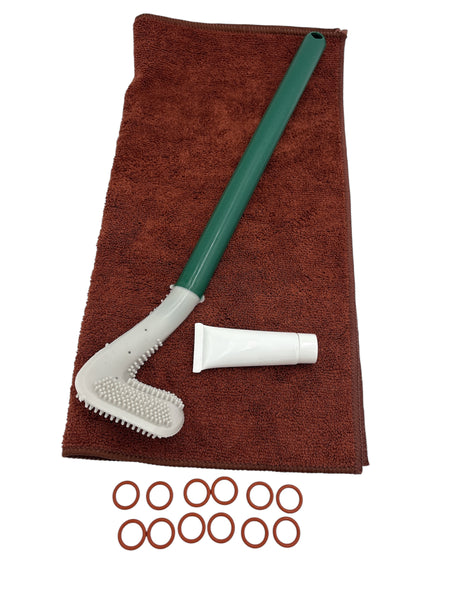 12pk filter o-rings +grease +microfiber towel +cleaning brush compatible with Broaster 09883 fits models 1600 1800 2400
