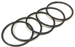 Rubber penis ring set - black 4 pack inside dia: 1.25"; 1.5"; 1.75"; 2"; 2.5"