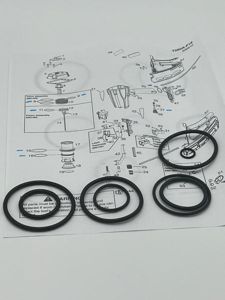O-ring kit compatible for Paslode T250A-F16