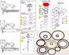 Orings + Seal compatible for Paslode 402725 + orings Models 3150 3175 3200 3250