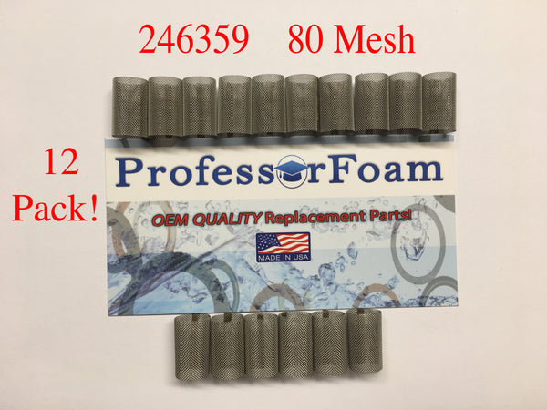 12 pieces of 80 mesh filters compatible with 246359